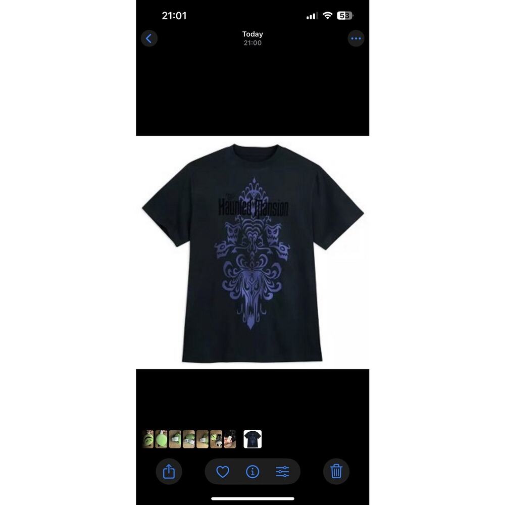 Disney Parks Official Merchandise Haunted Mansion Wallpaper T Shirt Black XL - Picture 6 of 6